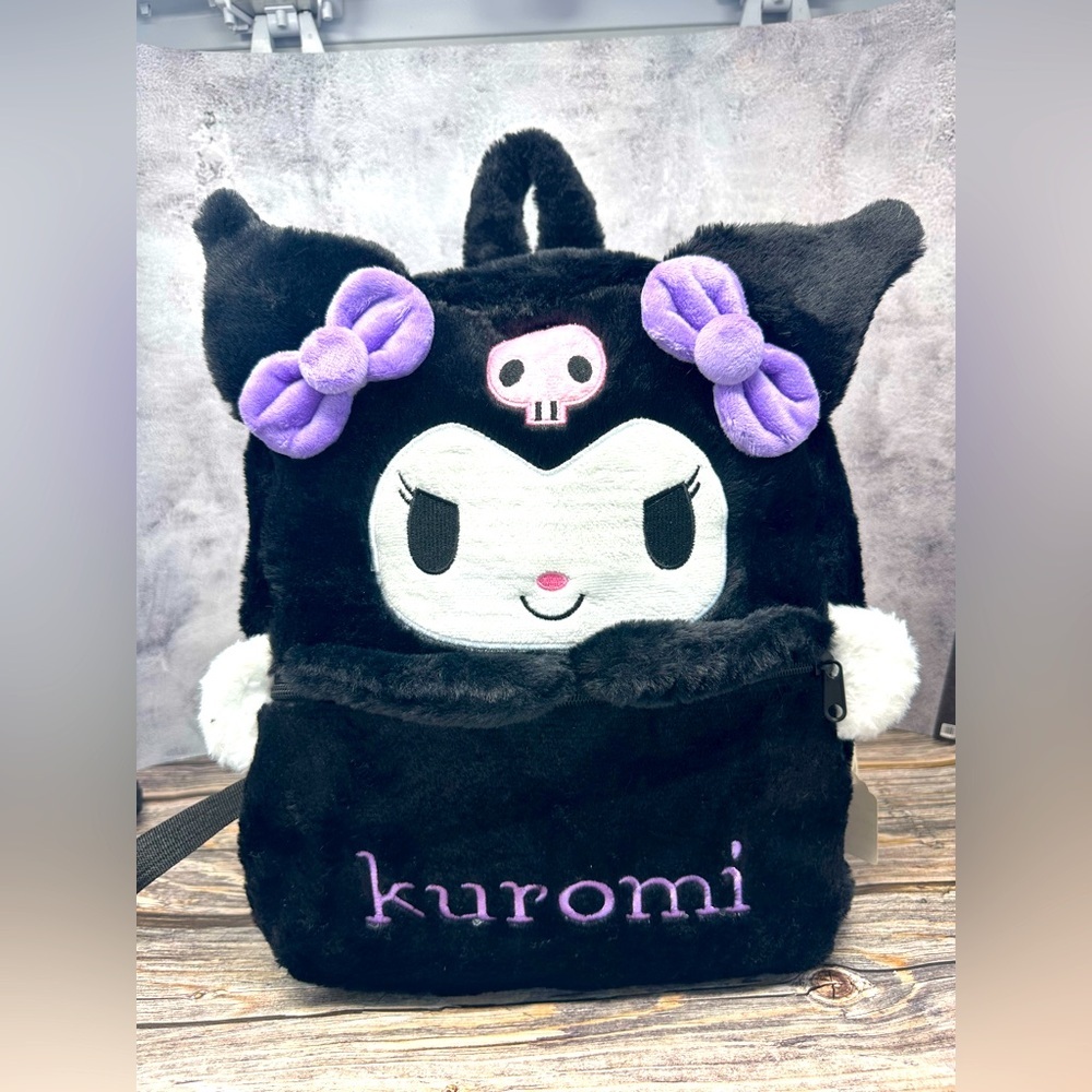 Kuromi Plush Backpack 15" With Dust Bag Nwot